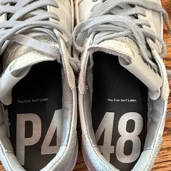 P448 Gray and White Low-Top Sneakers - Picture 2 of 6